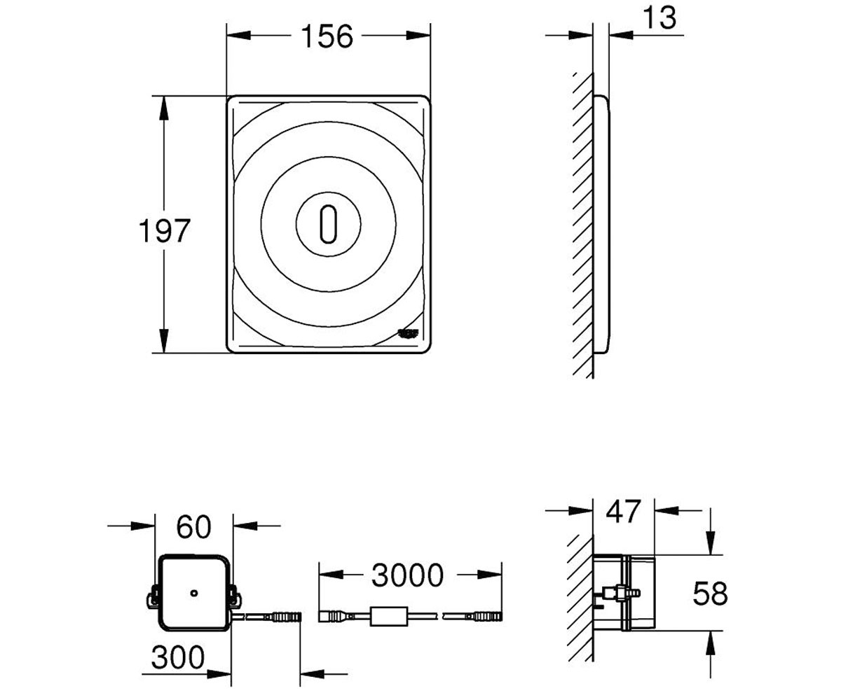 Инфракрасная клавиша  TECTRON SURF 38699001:Чертеж 