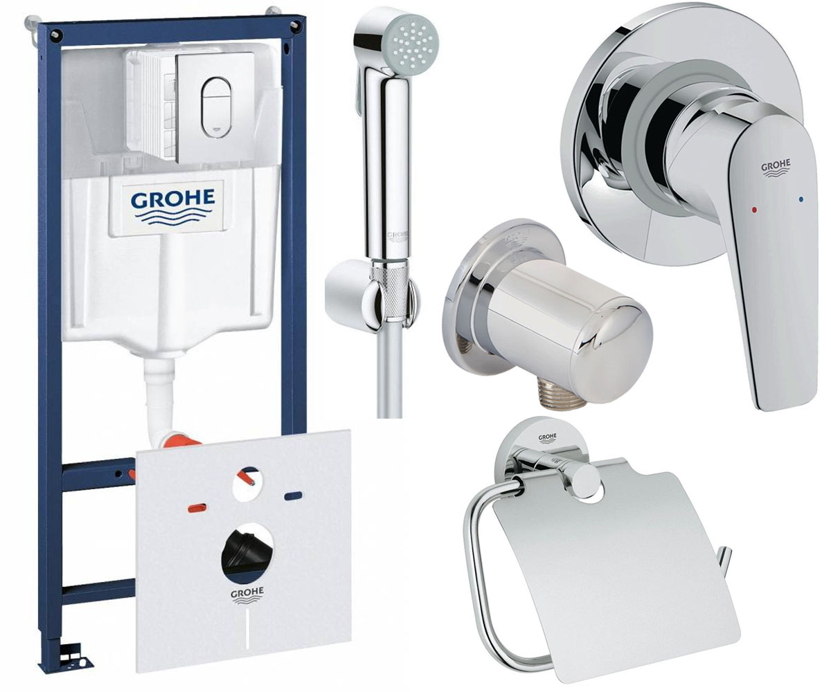 Інсталяція для унітазу 8 в 1 GROHE RAPID SL 38929000+121645+40367001 38929000+121645+40367001