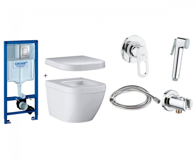 GROHE ЄВРО КЕРАМІКА 8 в 1 набір для ванної 39206CB0 111042 GROHE EURO CERAMIC 39206CB0+111042 39206CB0+111042