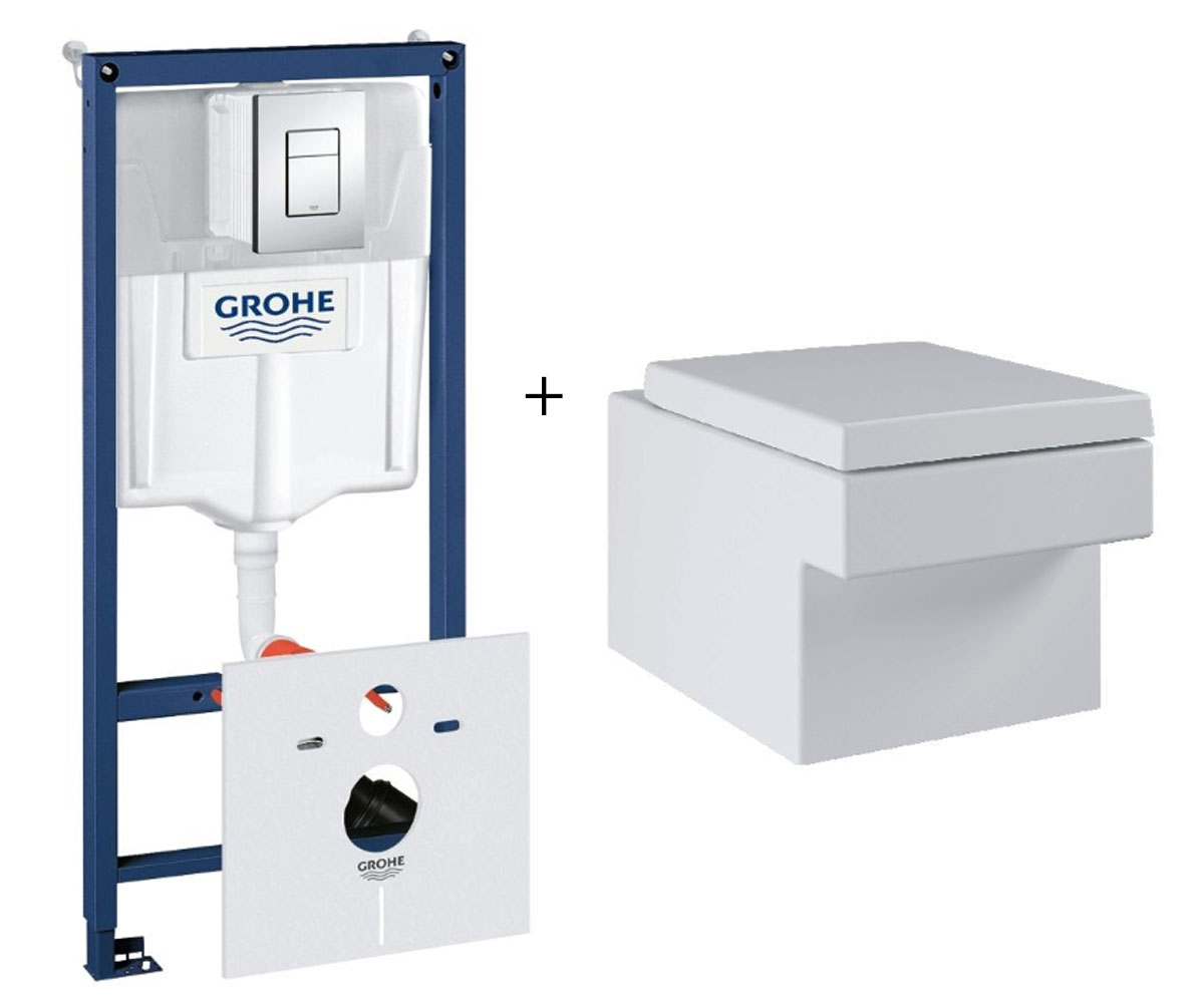 Унітаз з інсталяцією GROHE CUBE CERAMIC 39244CB0 SHOWROOM 39244CB0 SHOWROOM