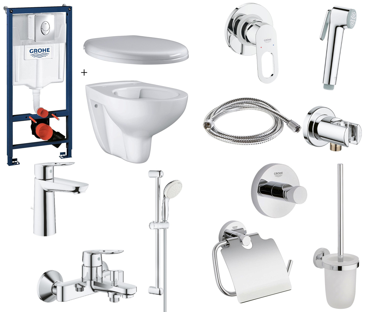 Набір для ванної кімнати GROHE BAU КЕРАМІКА 14-в-1 39427MB1 GROHE BAU CERAMIC 39427MB1 39427MB1