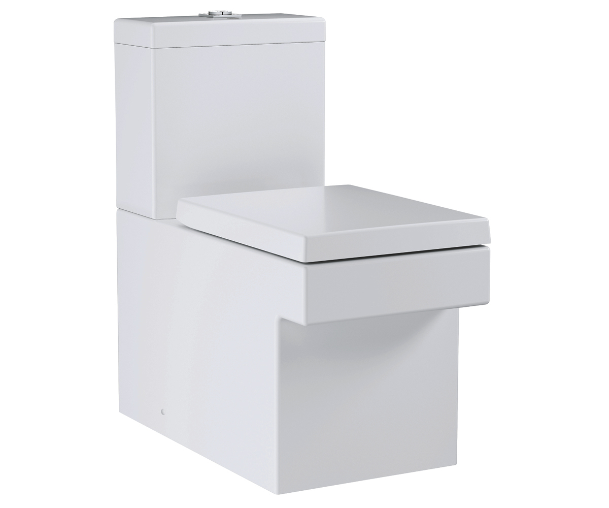 Безободковий унітаз GROHE CUBE CERAMIC 3948400H +39490000 + 39488000 3948400H +39490000 + 39488000