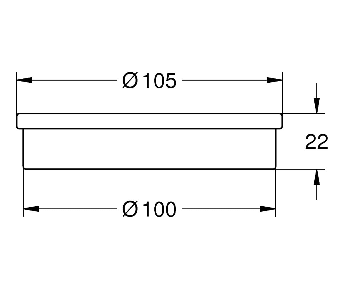 Стеклянная мыльница  ATRIO NEW 40256003:Чертеж 