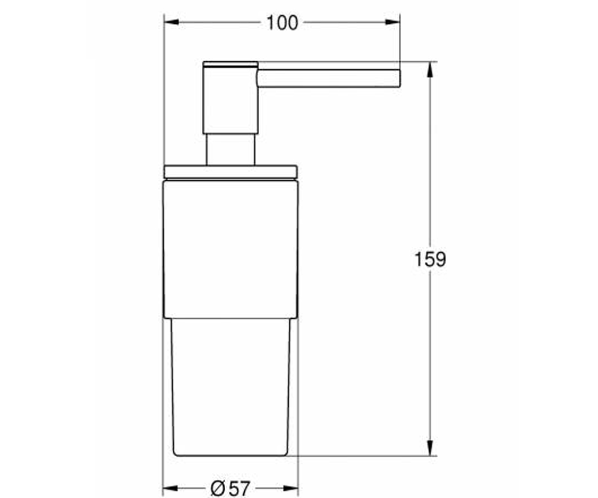 Дозатор для мыла  ATRIO NEW 40306GL3:Чертеж 