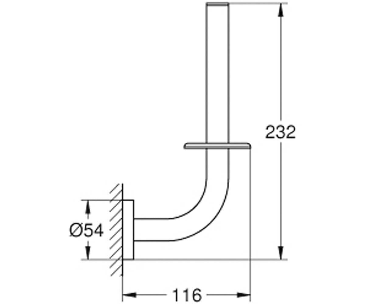Вертикальный бумагодержатель  ESSENTIALS 40385BE1:Чертеж 