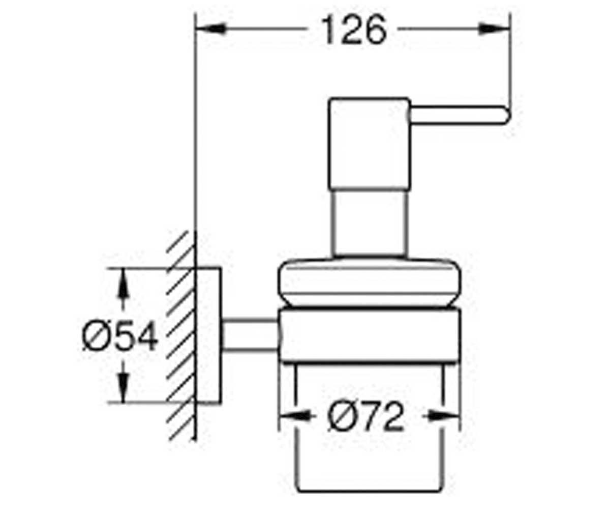 Дозатор с держателем  ESSENTIALS 40448DC1:Чертеж 