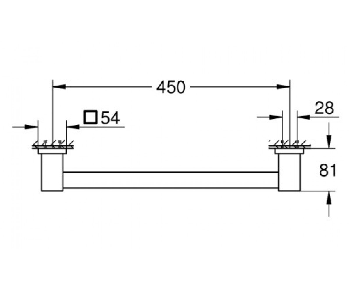 Поручень  START CUBE QUICKFIX 41095DC0:Чертеж 