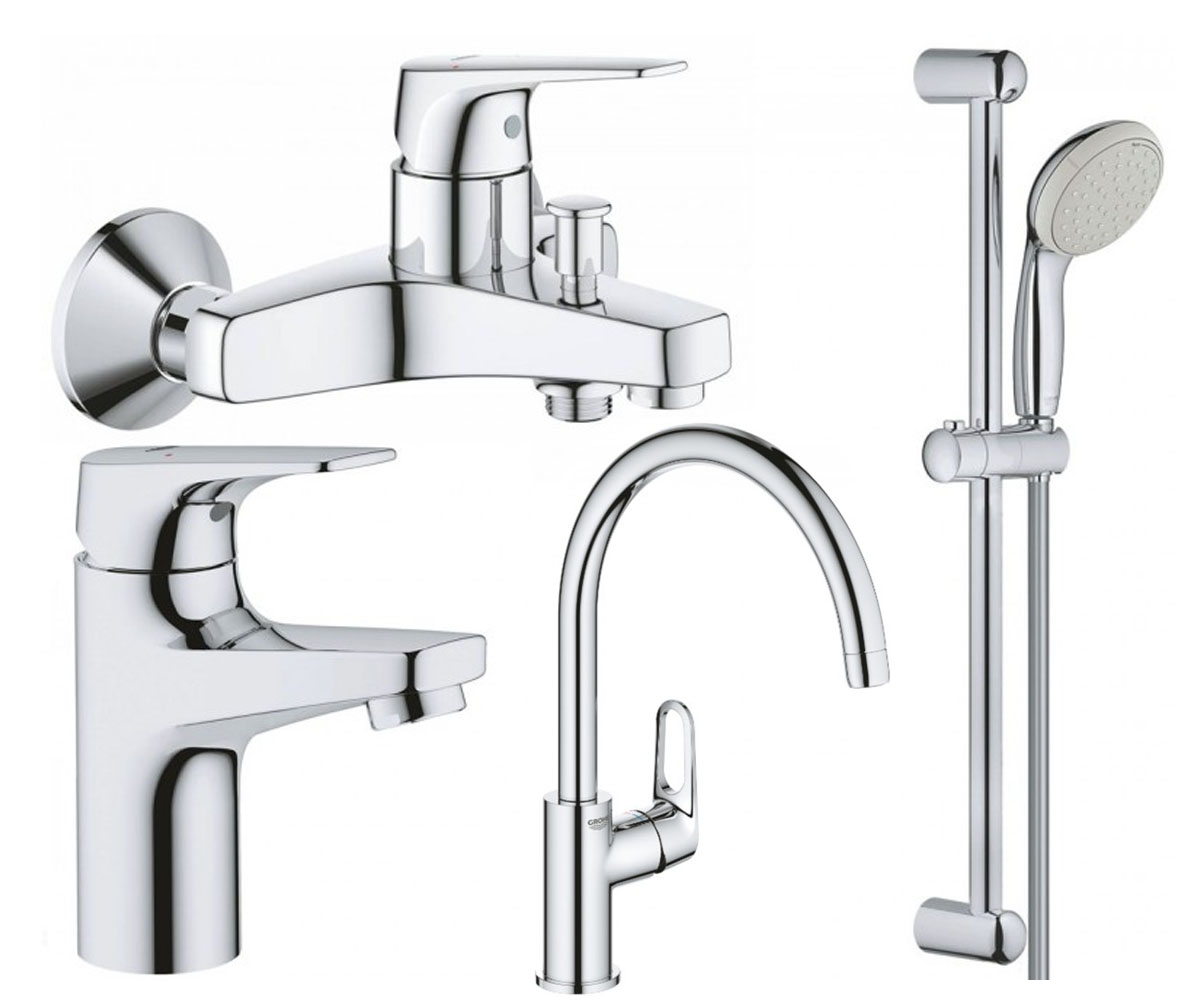 Набір змішувачів 4 в 1 GROHE BAU FLOW UA121640K0 UA121640K0