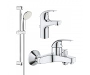 Набір змішувачів з гарнітуром GROHE BAU CURVE UA122217S0A