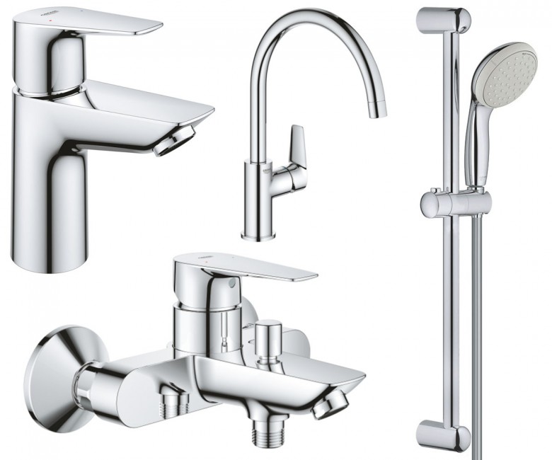 Набір змішувачів 4 в 1 GROHE BAU EDGE NEW UA123218K0 UA123218K0