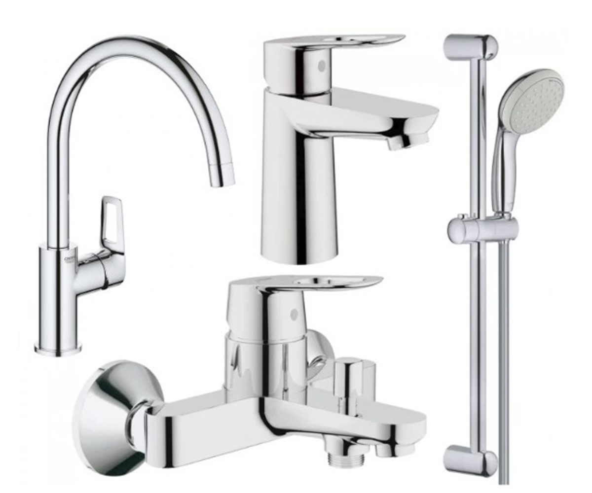 Набір змішувачів для ванни та кухні GROHE BAU LOOP UA123225K1 UA123225K1