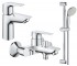 Набір змішувачів 3 в 1 GROHE BAU EDGE NEW UA123365S0 UA123365S0