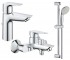 Набір змішувачів 3 в 1 GROHE BAU EDGE NEW UA123367M0 UA123367M0