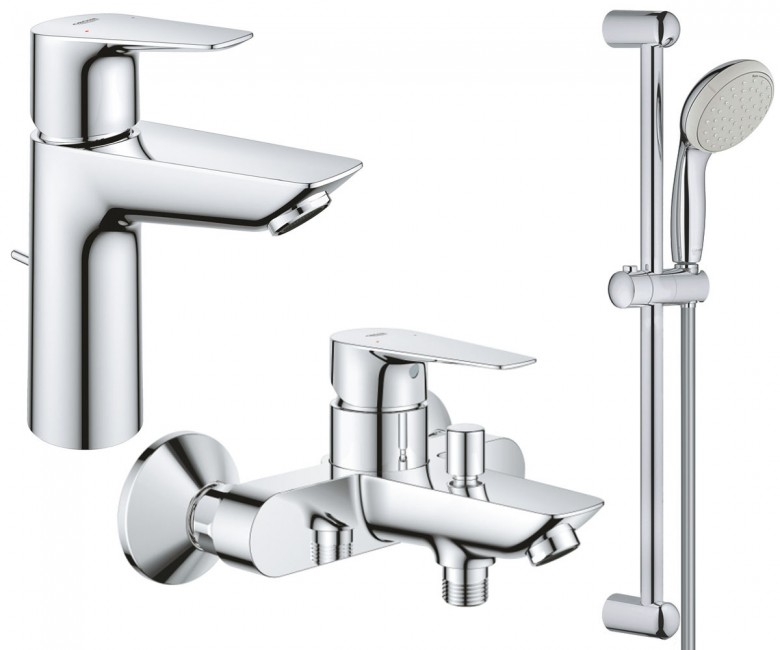 Набір змішувачів 3 в 1 GROHE BAU EDGE NEW UA123367M0 UA123367M0