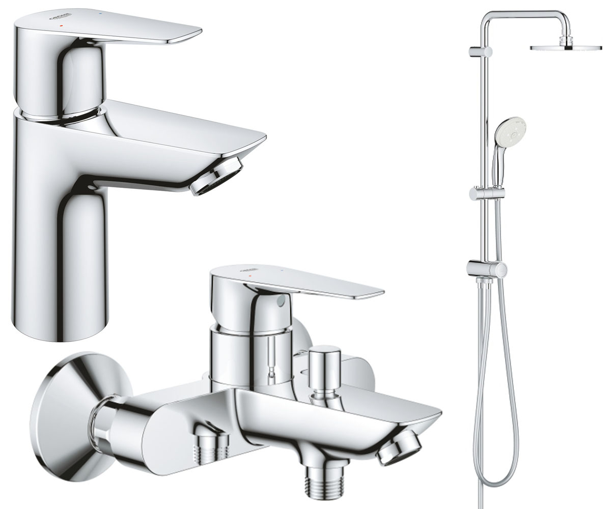 Набір змішувачів для ванної GROHE BAU EDGE NEW UA12336TS0 UA12336TS0