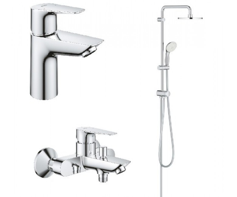 Набір змішувачів для ванної кімнати 3-в-1 GROHE BAU EDGE NEW UA12336TS UA12336TS
