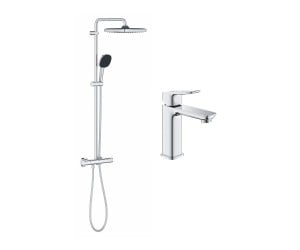 Комплект для ванної кімнати Grohe QuickFix Vitalio Comfort Cube 2 в 1 з підігрівачем для раковини з кубиками (UA203101TM) GROHE  UA203101TM