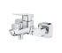 Набір змішувачів 2 в 1 для ванної кімнати Grohe QuickFix Flex Vitalio Comfort Cube зі змішувачем для раковини Dice (UA203170101)