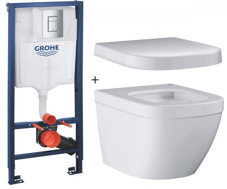 Унітаз з інсталяцією 4-в-1 GROHE EURO CERAMIC UA39206CB0 UA39206CB0