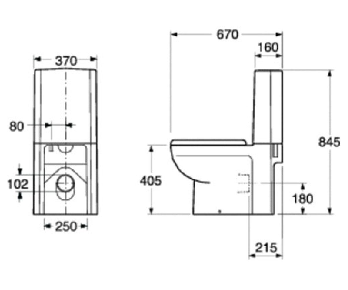 Унитаз компакт  ARTIC GB114310301231:Чертеж 