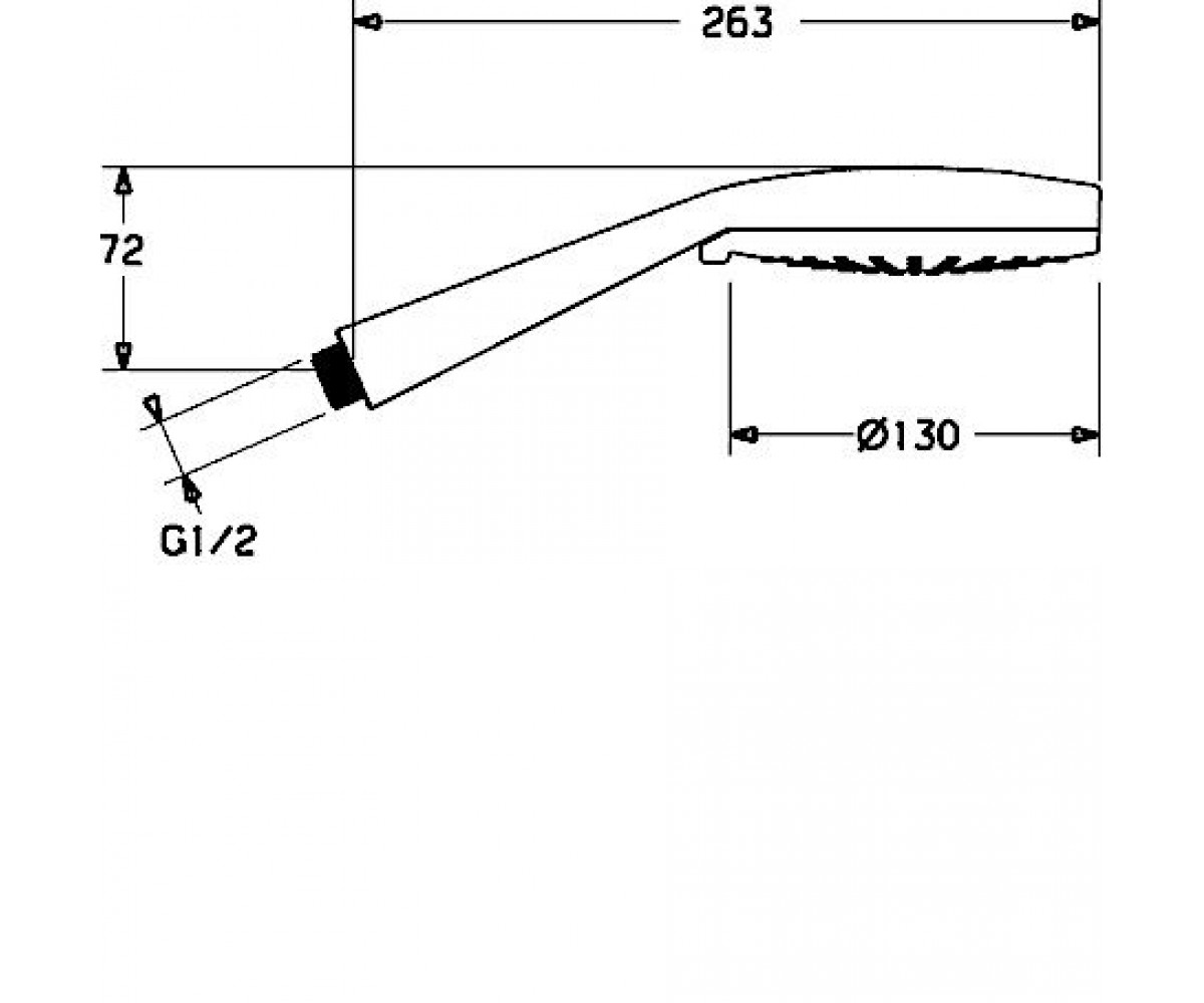 Ручной душ  VIVA 44340100:Чертеж 