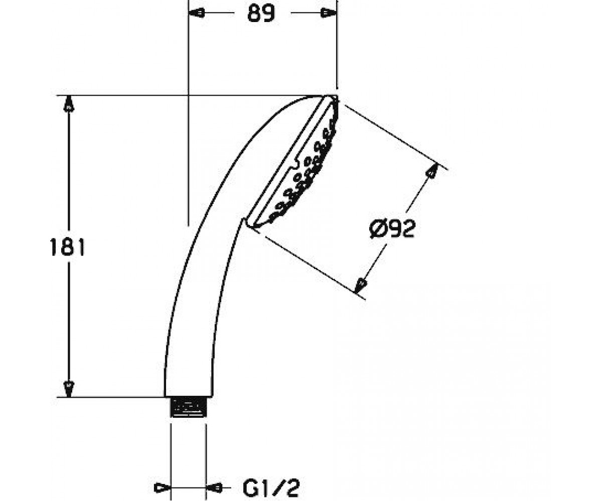 Ручной душ  BASICJET 44620100:Чертеж 