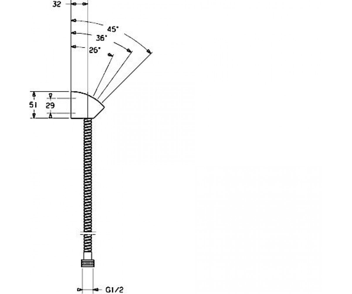 Душевой комплект  BASICJET 44680100:Чертеж 