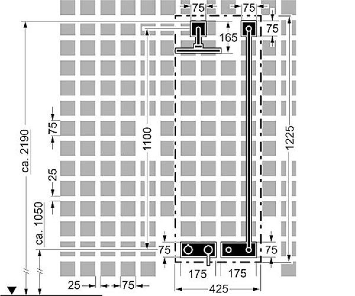 Душевая система  DESIGNO 44870030:Чертеж 