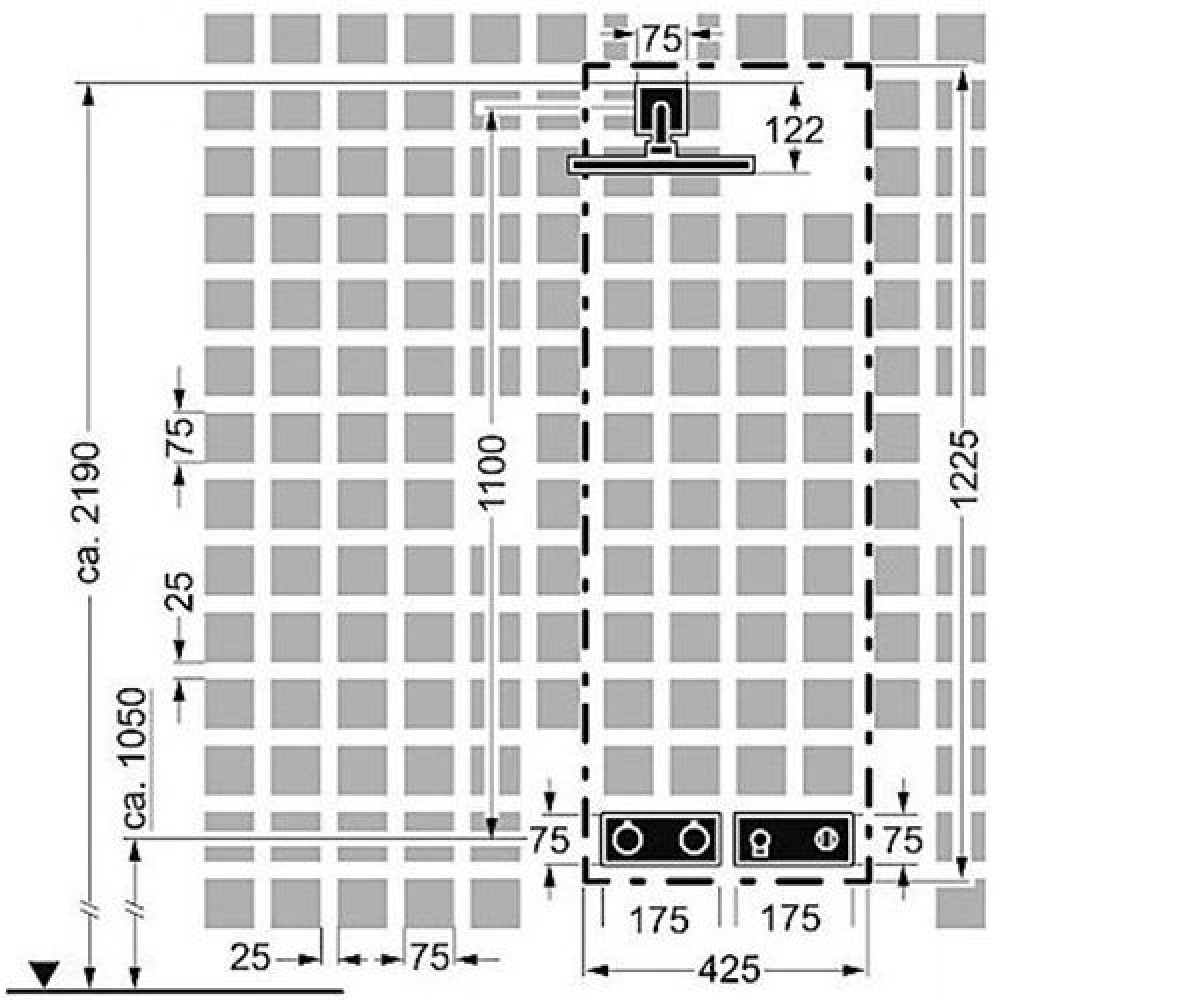 Душевая система  MATRIX 44870081:Чертеж 