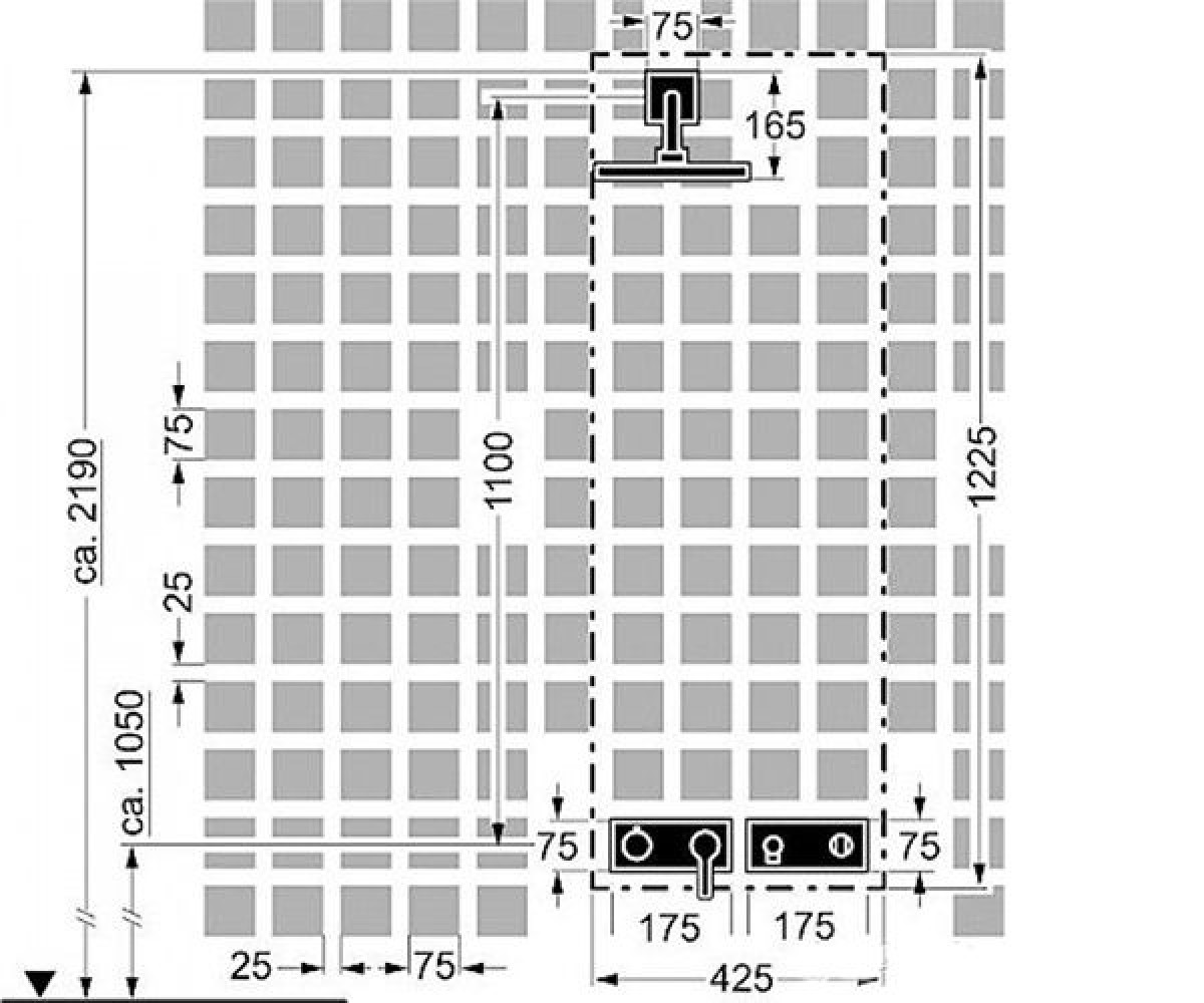 Душевая система  MATRIX 44872040:Чертеж 