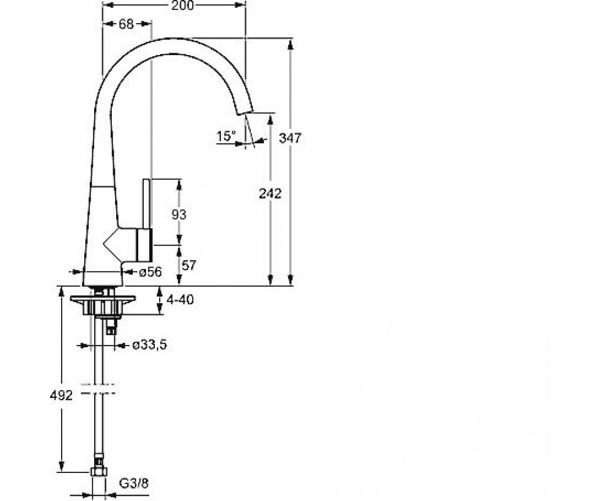 Смеситель для мойки  DESIGNO 51012273:Чертеж 