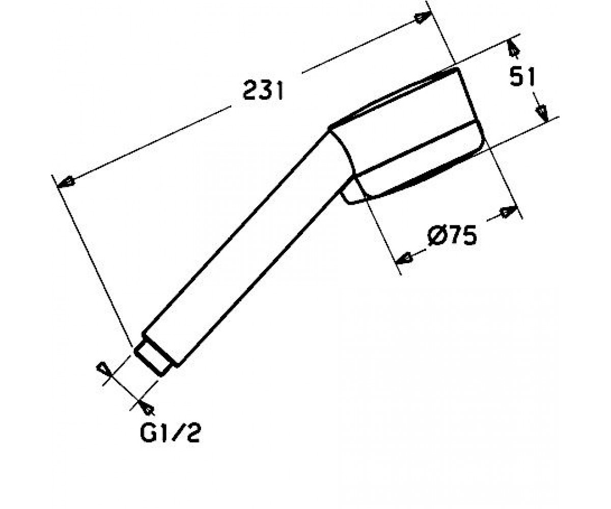 Ручной душ  DESIGNO 51170200:Чертеж 