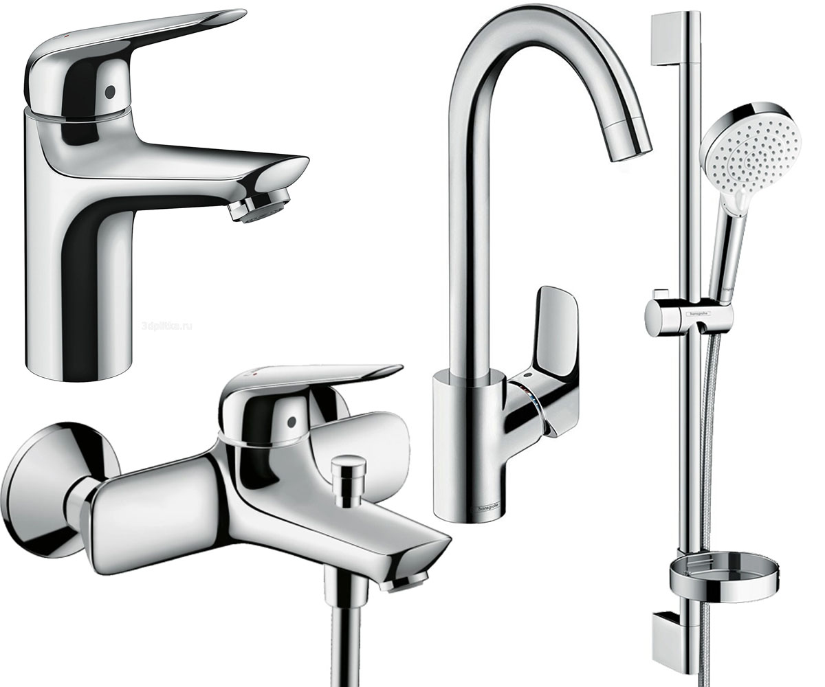 Набор смесителей 4 в 1 HANSGROHE NOVUS 1242019 1242019