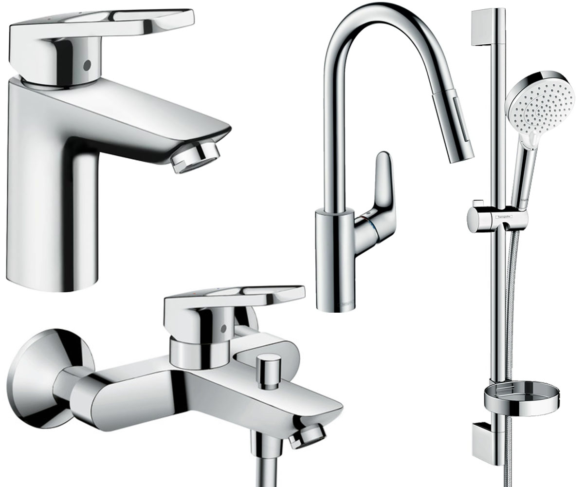 Набір змішувачів 4 в 1 HANSGROHE LOGIS LOOP 1252019 1252019