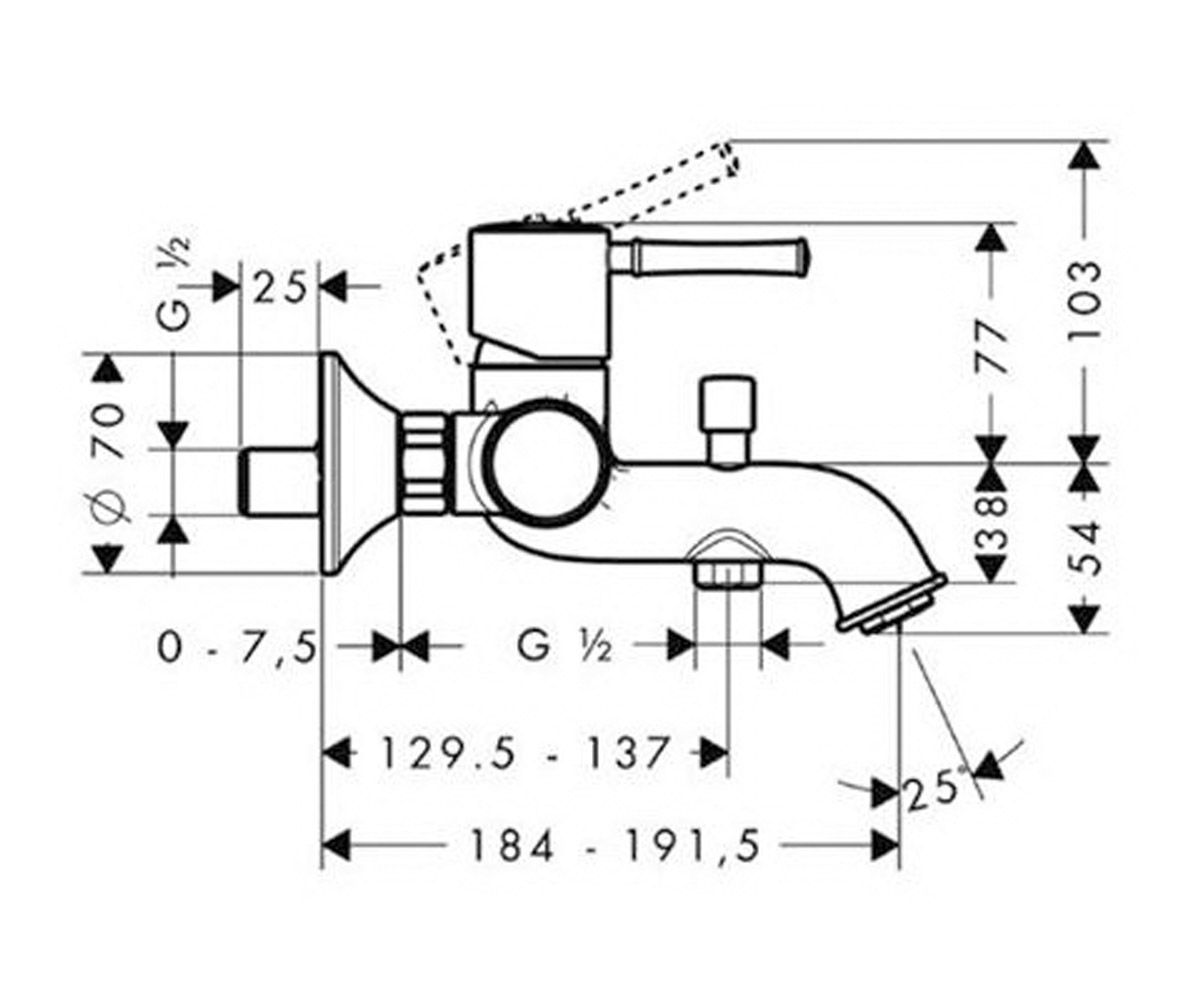 Смеситель  TALIS CLASSIC 14140000:Чертеж 