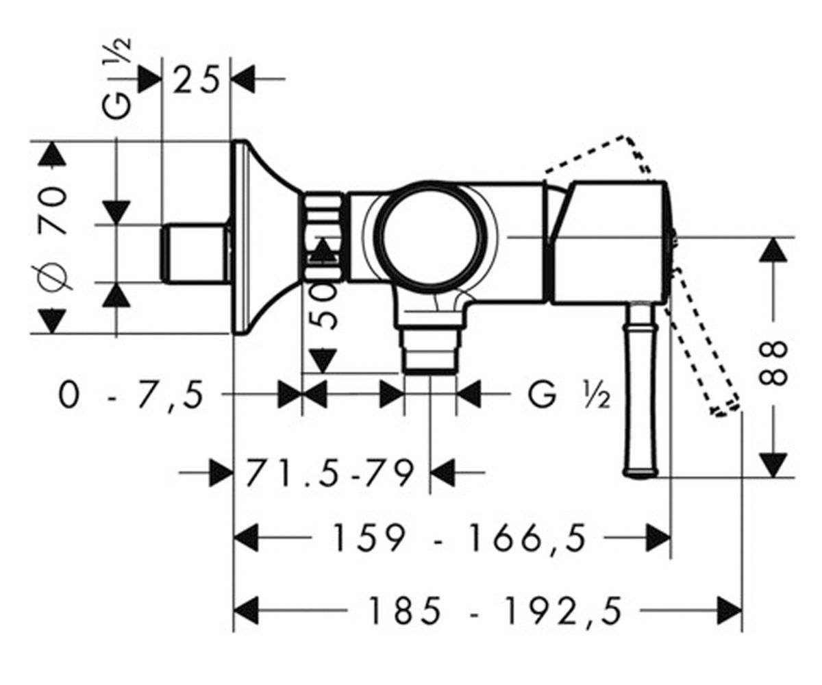 Смеситель  TALIS CLASSIC 14161820:Чертеж 