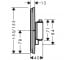 Внешняя часть смесителя  SHOWER SELECT COMFORT E 15574000:Чертеж 