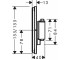 Внешняя часть смесителя  SHOWER SELECT COMFORT E 15575000:Чертеж 