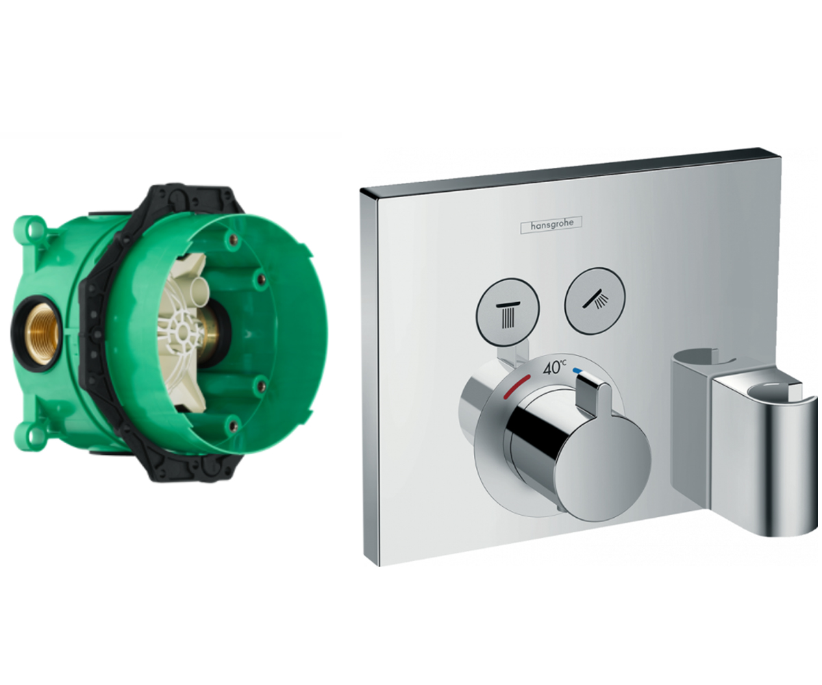 Термостат на 2 споживача HANSGROHE SHOWER SELECT 15765000+01800180 15765000+01800180