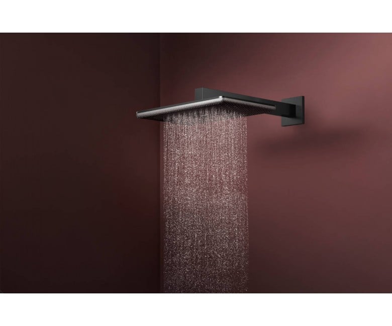 RAINDANCE ALIVE Q верхній душ 210/340мм, 1 режим, колір шліфованний чорний хром HANSGROHE  24530340 24530340