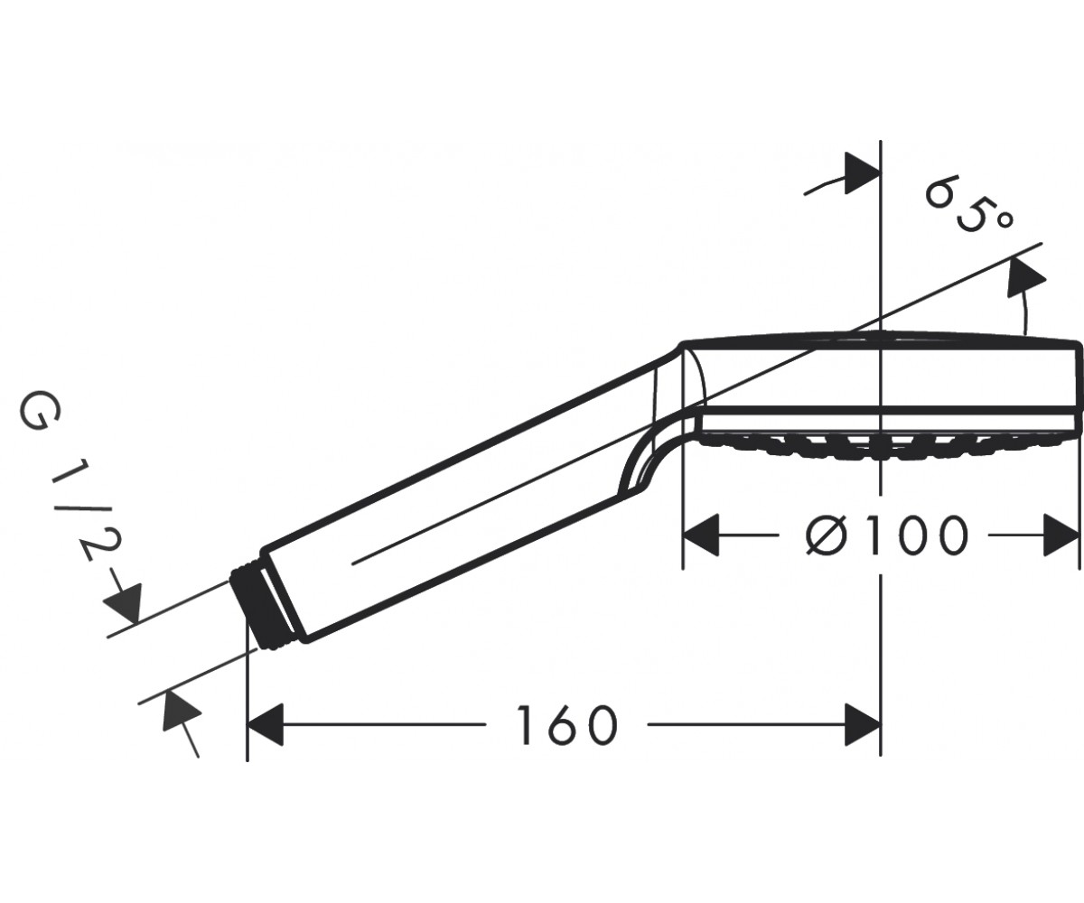 Душевая лейка  CROMETTA VARIO 26331400:Чертеж 