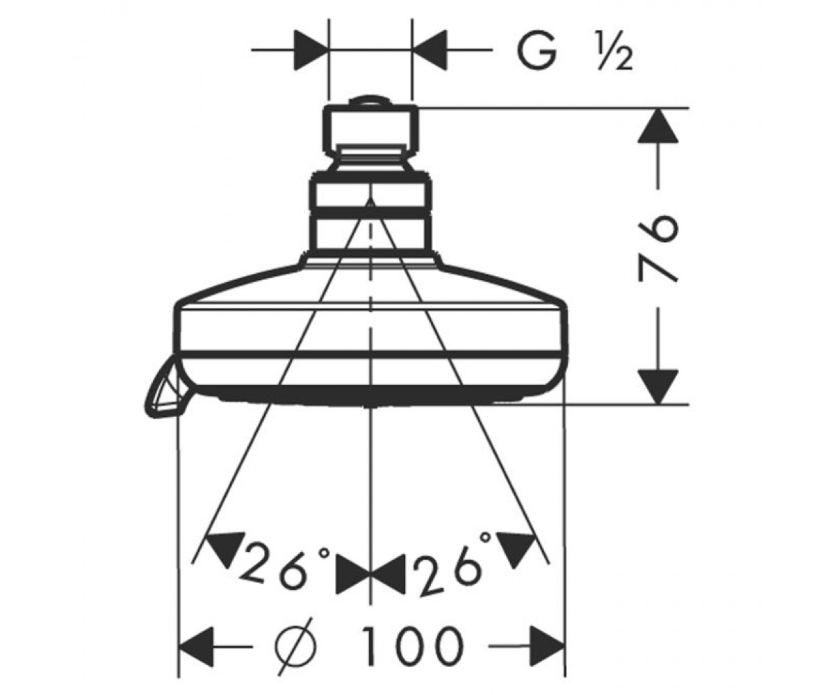 Душ  CROMA MULTI 100 27443000:Чертеж 