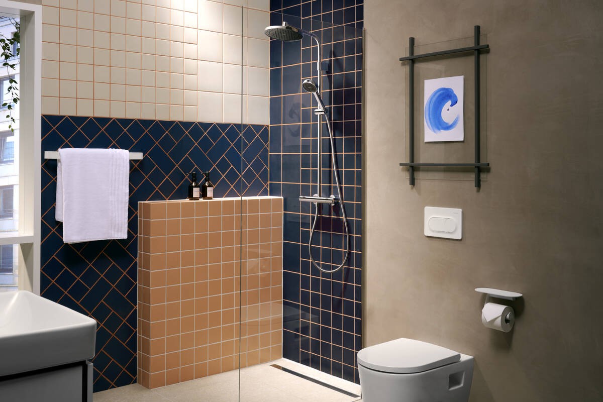 ACTIVERA S 240 1jet EcoSmart Showerpipe душова система з термостатом, хром  28078000:Фото 3