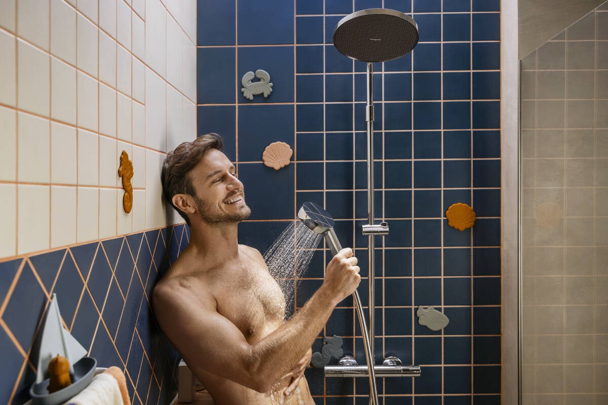 ACTIVERA S 240 1jet EcoSmart Showerpipe душова система з термостатом, хром  28078000:Фото 6