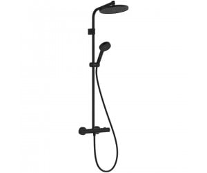 28078670 HG Activera S Душова система Showerpipe 240 1jet EcoSmart з Ecostat Fine Varia, чорний матовий (1 сорт) HANSGROHE  28078670