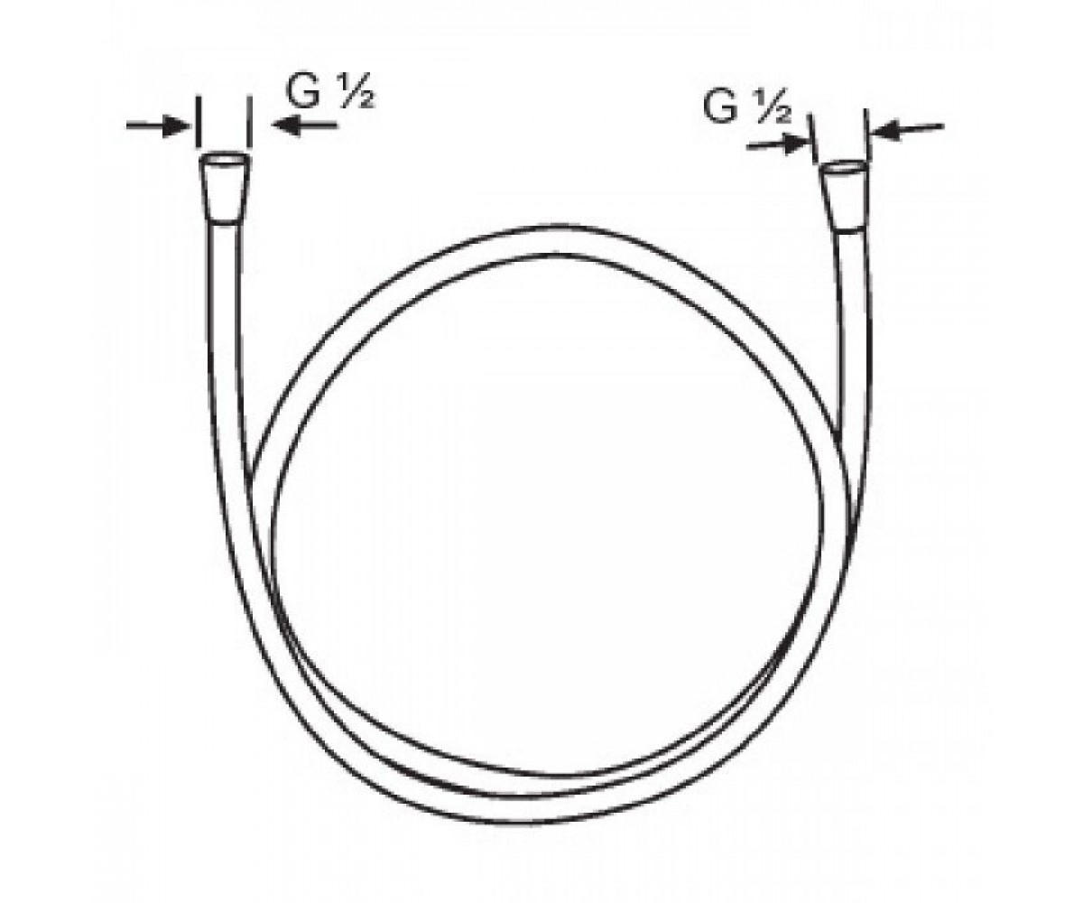 Шланг душевой  SHOWER HOSE SENSOFLEX 28136820:Чертеж 