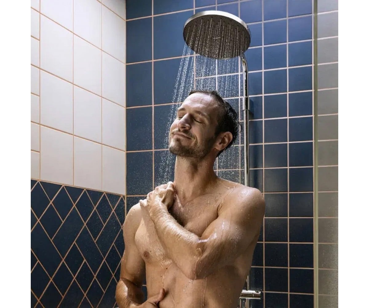 ACTIVERA S 240 1jet EcoSmart Showerpipe душова система з термостатом для ванни, чорний матовий  28871670:Фото 5