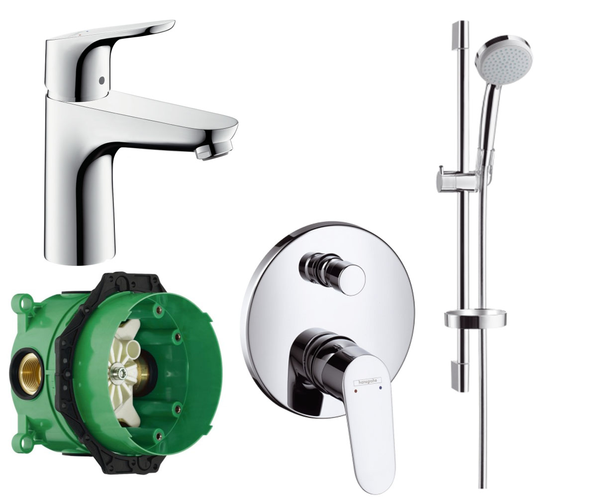 Набор смесителей 4 в 1 HANSGROHE FOCUS 3160700+2777200+31945000+0180018 3160700+2777200+31945000+0180018
