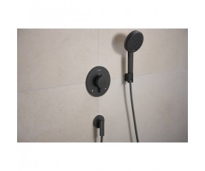 Терморегулятор ECOSTAT COMFORT S на 2 спойлери, PM, полірований чорний хром HANSGROHE  33715340