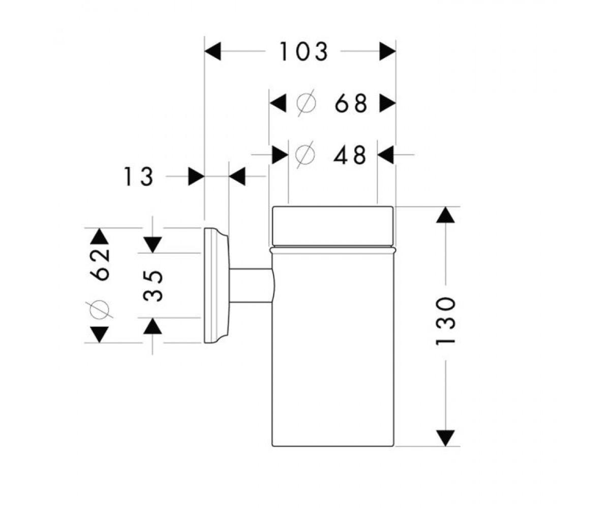 Стакан  LOGIS CLASSIC 41618000:Чертеж 